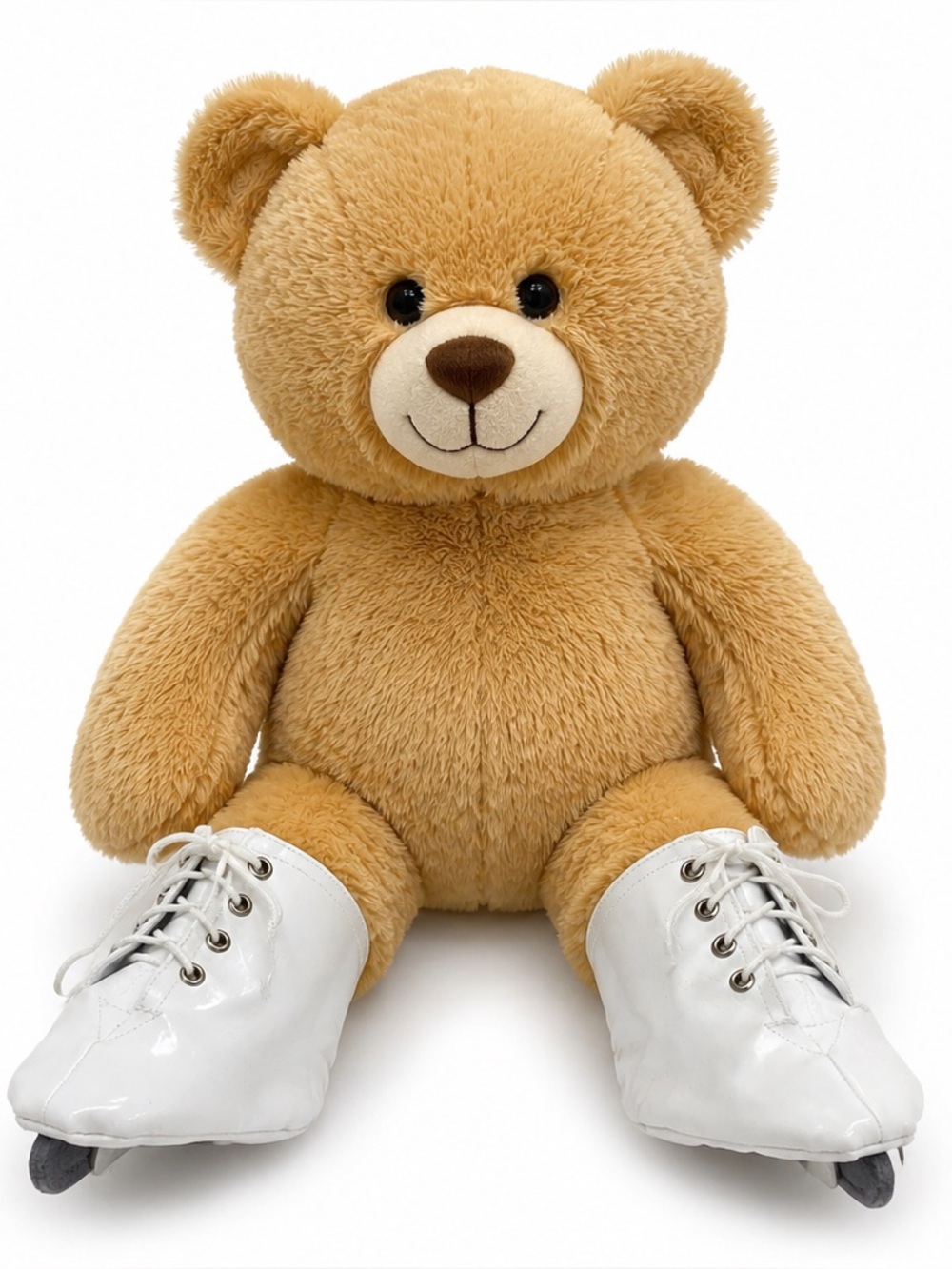 Build-A-Bear White‎ Patent Lace-Up Doll Ice Skates